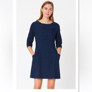 Boden Corduroy Navy Blue Women's Dress